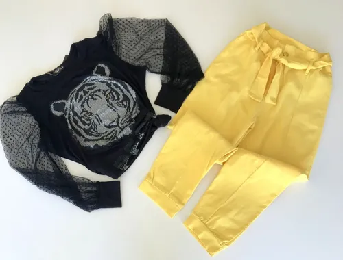 Calça clochard amarela 2025
