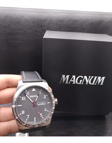 Relógio Magnum Military Analógico Masculino Pulseira de Couro