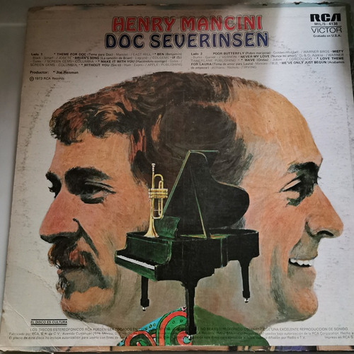 Disco Lp:henry Mancini- Doc Severinsen