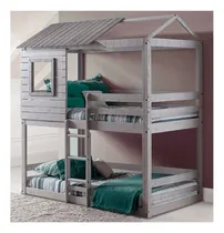 Comprar Litera Home Gris Literas Camas Piezas Muebles Twins