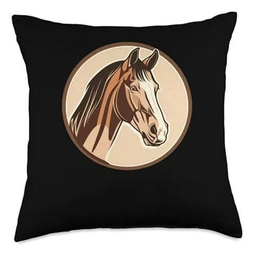 Cojín Redondo Con Logo De Caballo Clydesdale - Decoración Ho