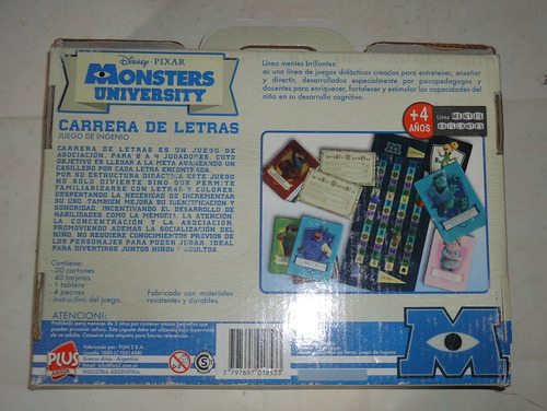 Juego De Mesa Carrera De Letras Disney Monsters Inc Completo (Usado)