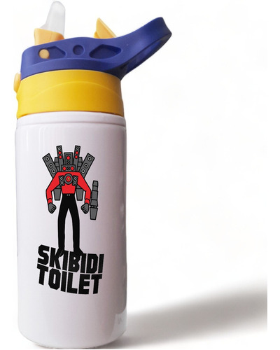 Botella Escolar Para Liquido Diseño Skibidi Toilet 500 Ml