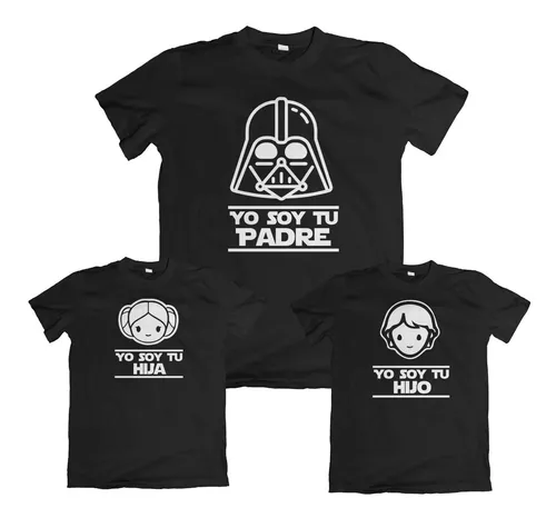 Playera Día Del Padre Star Wars Papá Hija E Hijo | Meses sin intereses