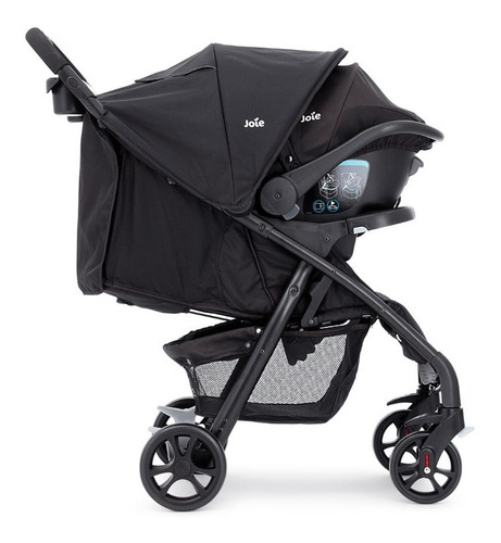 Cochecito de paseo Joie Muze travel system coal con chasis color negro