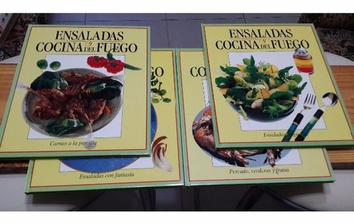 Colección Ensaladas Y Cocina Del Fuego 4 Tomos