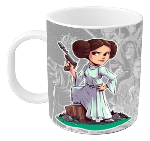 Taza Star Wars Leia Organa Plastico