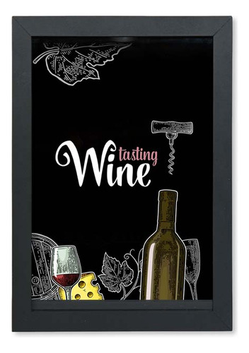 Quadro Porta Rolhas/tampinhas Com Tema Vinhos Wine Qpr019