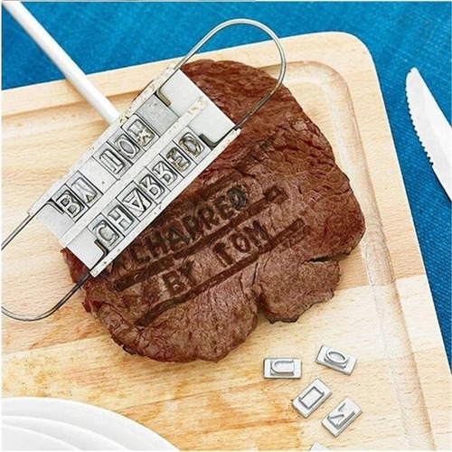 Imagen 6 de 7 de Plancha De Marca Para Barbacoa Con Letras Intercambiables, B