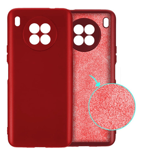 Funda Estuche Siliconado Con Gamuza Para Huawei Nova 8i