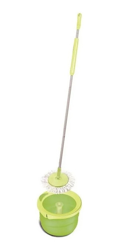 Imagen 1 de 7 de Balde Rotomop Mopa Microfibra Centrifugo Escurridor Virulana Color Verde Claro