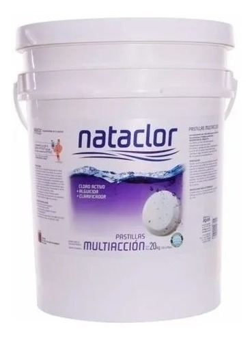 Cloro En Pastillas Multiacción Nataclor X 20 Kg 200 G C/u