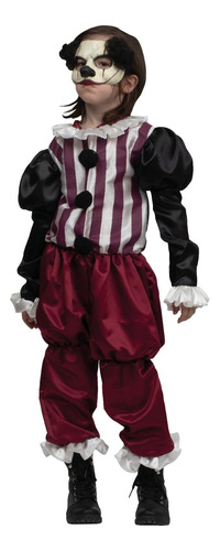 Disfraz De Payaso Malvado Con Antifaz De Látex Halloween Kids Clown Unisex Niño Niña