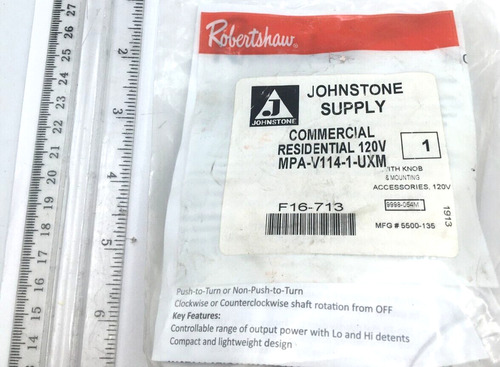 Roberthsaw Johnstone Supply Com Res 120v Infinite Switch Aac