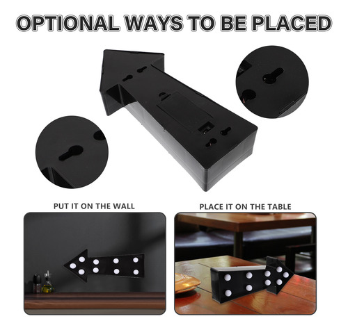 Letrero Led Con Forma De Flecha 3d, De Plástico, Con Forma D
