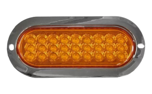 Plafon Ovalado 6 Pulgadas 27 Led Ambar Baja Strobos