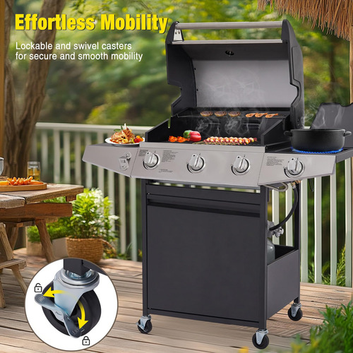 Sponsored Ad Unovivy 3-burner Propane Gas Grill With Side