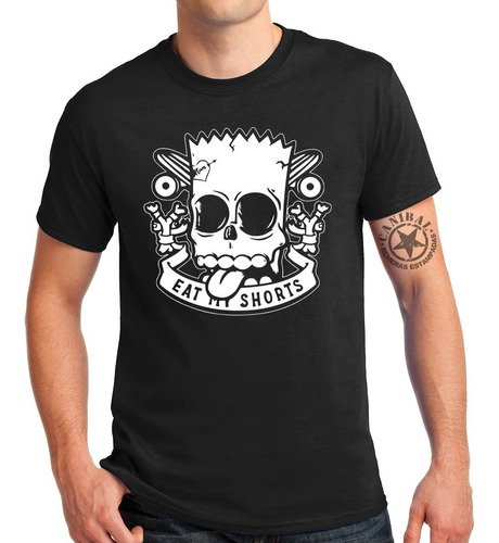 Remeras Simpson Bart Calavera Remeras Estampadas Canibal