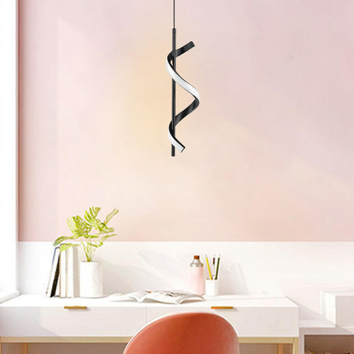 Jidihu Lâmpada De Teto Em Espiral Com Luz Pendente Led Para