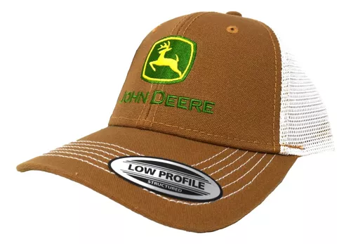 GORRA JOHN DEERE CAFE CLARO LOGO VINTAGE FRONTAL