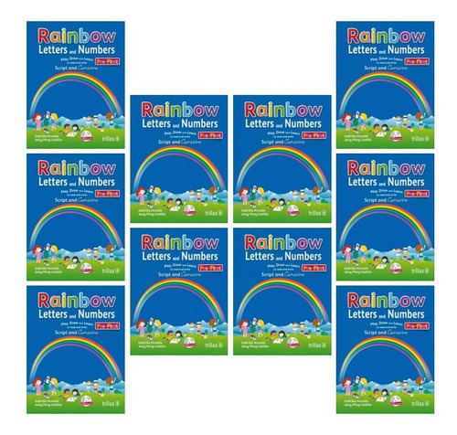 Pack Rainbow Letters And Numbers Pre - First 10 Pz Trillas