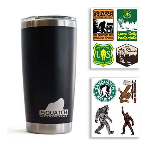 Squatch Metalworks Black Bigfoot/sasquatch Tumbler - R5thv