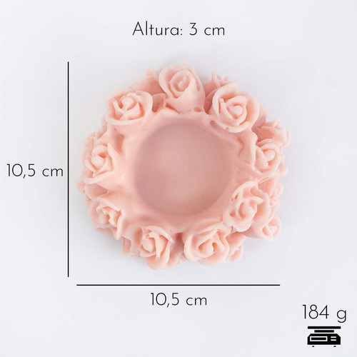 Imagem 4 de 6 de Molde Forma Silicone Porta Vela De Rosas Ib-732