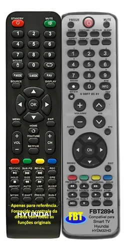 Controle Compatível Com Hyundai Led Tv Hydm32hd Fbt2894 Menor preço em Controle Compatível Com Hyundai Led Tv Hydm32hd Fbt2894