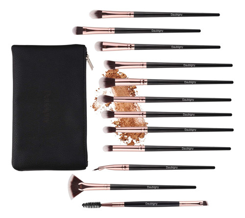 Brochas De Maquillaje De Ojos Daubigny, 12 Piezas De Sombra
