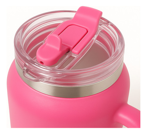 Termo Galón Acero Inoxidable Incluye Mate / Terere 1100ml Rosa Chicle