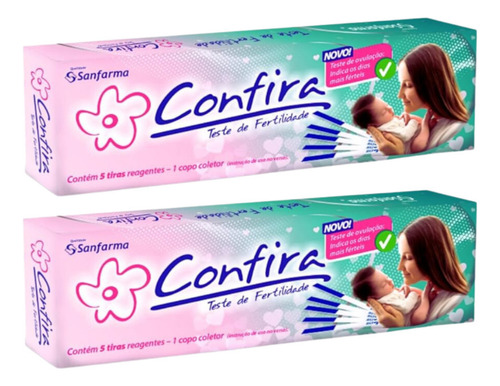 Kit 2 Teste De Fertilidade Confira E Ovulaçao 10 Tiras