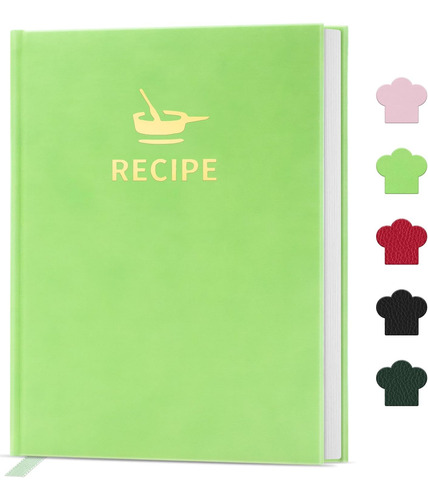 Libro De Recetas En Blanco 7x9.6 - Cuaderno De Cocina Elegan
