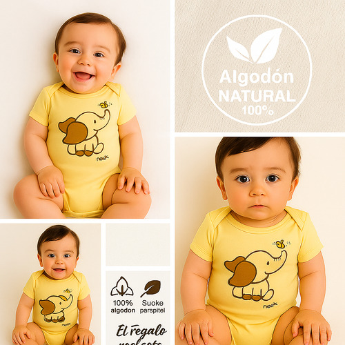 Pañalero Estampado Bebé Algodón Suave Neek Cotton® Unisex