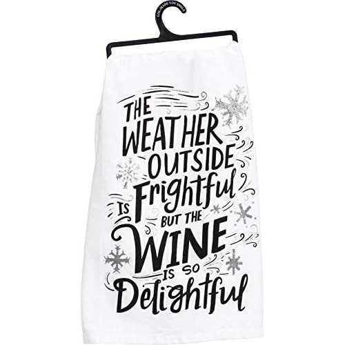 Dish Towel-wine Delightful, 28 X 28 Pulgadas, Negro, Bl...