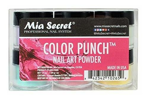 Set De Polvo Acrílico Para Uñas  Color Punch  De Mia Secret