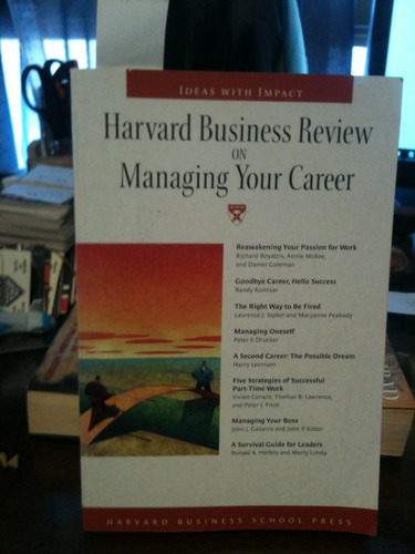 Harvard Business Review On Managing Your Career En Ingles