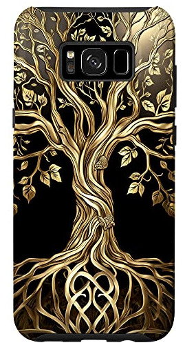 Funda Para Galaxy S8+ Tree Of Life Yoga Leaves Spiritual -02