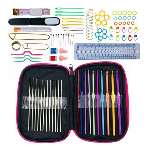 100pcs Kit De Ganchillo,ganchillo Ergonómico Y Kit De Agujas