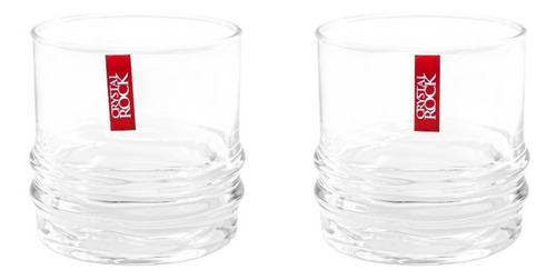 Vaso De Whisky X6 Cristal Nacional 2 Anillos Base Hueca