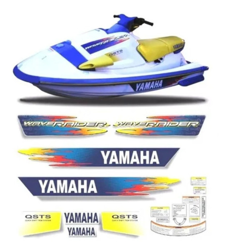 Kit Adesivo Compatível Jet Ski Yamaha Wave Raider - Cores