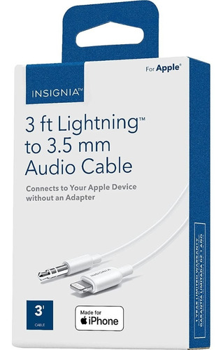Insignia Cable Lightning A Auxiliar 3.5mm Ns-ma35a83w 0.9m