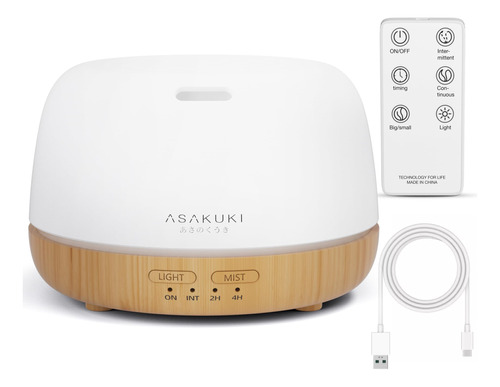 Asakuki Difusor De Aceite Esencial, Humidificador Ultrasonic