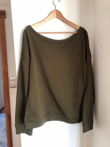 Poleron De Mujer Ancho Verde Talla M