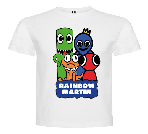 Polera Personalizada Rainbow Friend Algodon Niños Cumpleaños