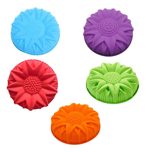 Molde Grande De Silicona Para Fondant Con Forma De Girasol,