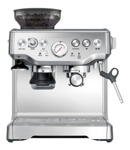 Cafeteira Elétrica Tramontina by Breville Express Pro em Aço Inox com Moedor 2L 127V