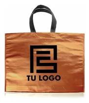 Comprar 50 Bolsas Metalizadas Cobre Con Logo 40x45x10cm Cobre Bolsas