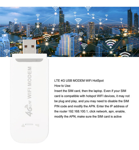 Para Dongle Usb 4g Wifi Portátil Para Viajes Pequeño
