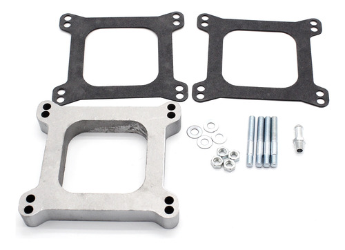 Espaciador Carburador Aluminio 1  Con Tubo Vacío 3/8  Chevy