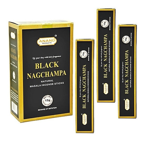 Incenso Anand Massala Black Nag Champa 12 Caixas 180 Varetas